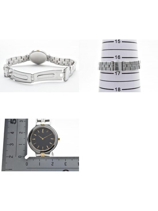 Saint Laurent Quartz Watch Black Dial Silver Gold main image 4